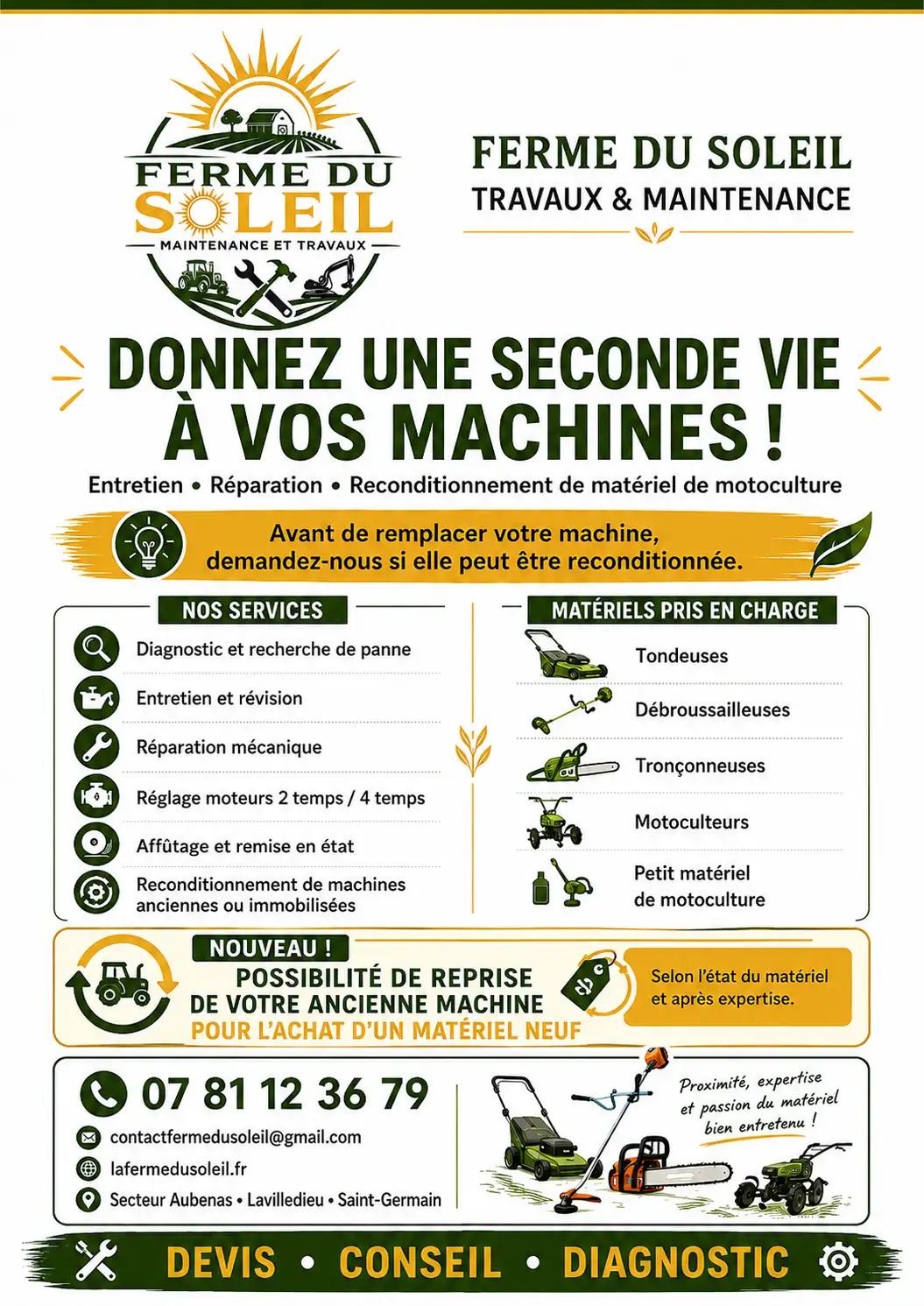 Donnez une seconde vie à vos machines de motoculture